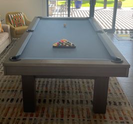 Olhausen Modern Style Pool Table, 8 ft., Accu-Fast Cushions. Accessories included.