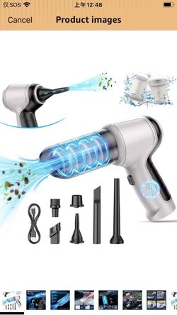 Car Vacuum Cleaner, 15000Pa Handheld Cordless Rechargeable Wet & Dry Vacuum, 120W High Power for Car, Pet, Home, Office Cleaning, Washable HEPA Filter