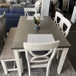 Dining Table Set With Bench