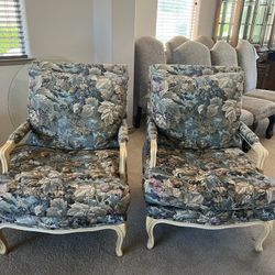 Oversized Tapestry Chairs By Kreiss Furniture