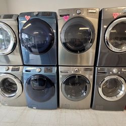 Front Load Washer And Electric Dryer Set Used In Good Condition With 90days Warranty From $775 Up To $875