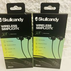 set of 2 Skullcandy Jib XT Bluetooth Wireless in-Ear Earbuds, Black brand new sealed