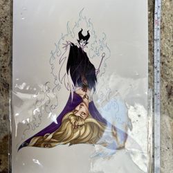 Disney Parks Sleeping Beauty & Maleficent Postcard