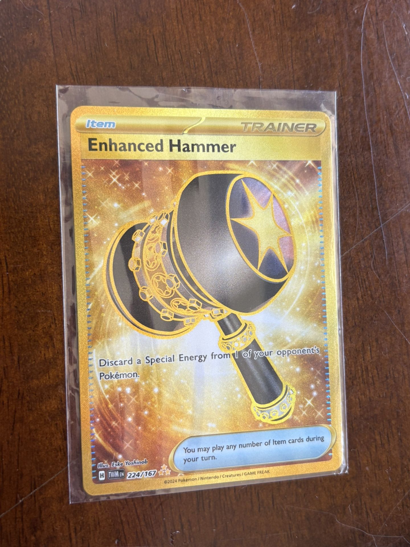 enhanced hammer gold pokémon card
