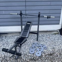 Weight Bench Press Bar And Weights 