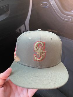 Seattle Mariners Hat Olive Green/Red