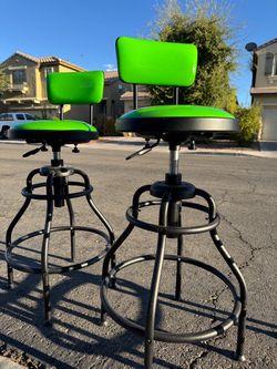 Green stool chairs