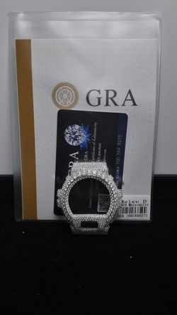 Iced Out G-Shock DW6900 Bezel with GRA Moissanite
