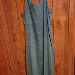 $20.00 BLUE JEAN DRESS, AND  TWO PAIR CAPRIS.