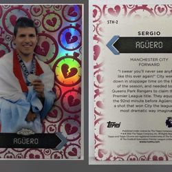 Sergio Aguero : 2026 Topps Chrome Premier League - Stoppage Time Heartbreaker