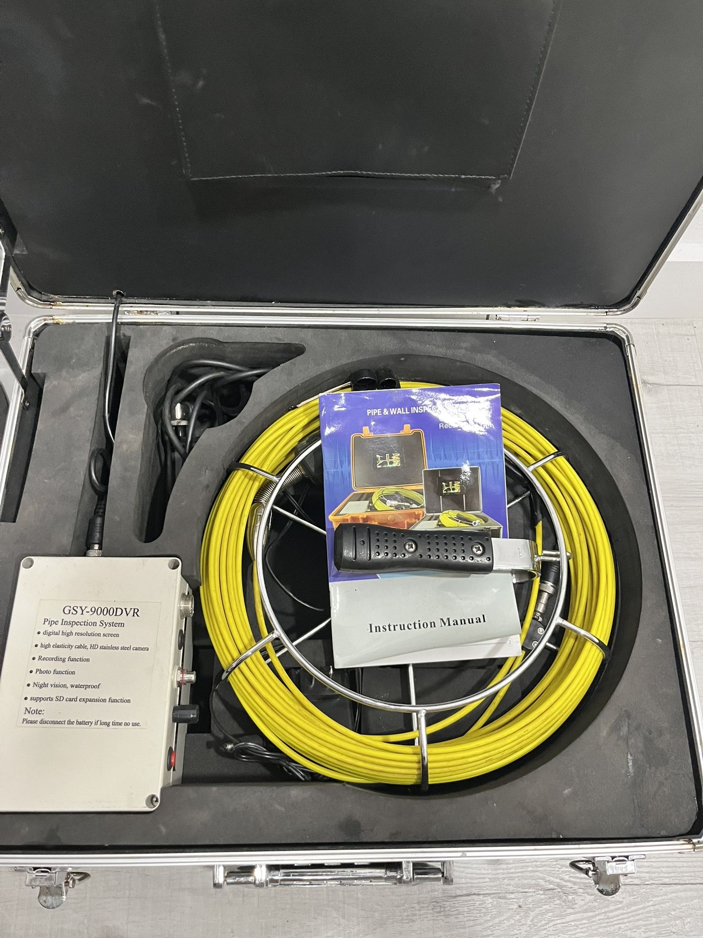 GSY-9000DVR Sewer Camera with Portable Aluminum Case $475 Shipping & Delivery Available