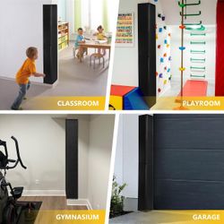Wall Corner Protectors and Edge Guard, Heavy Duty Safety Padded Wall Corners, All Weather 2-Sided Corner Pad for Gyms, Courts