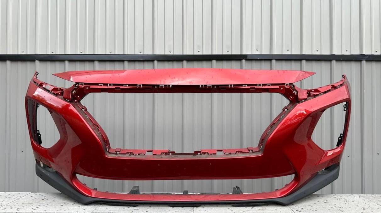 RED ORANGE 2019 2020 HYUNDAI SANTA FE FRONT BUMPER COVER ORIGINAL OEM + LOWER VALANCE
