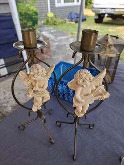 Vintage bronze cherrubs