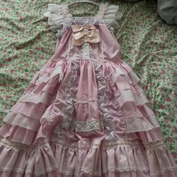 Cute pink lolitia dress for kids/teens 