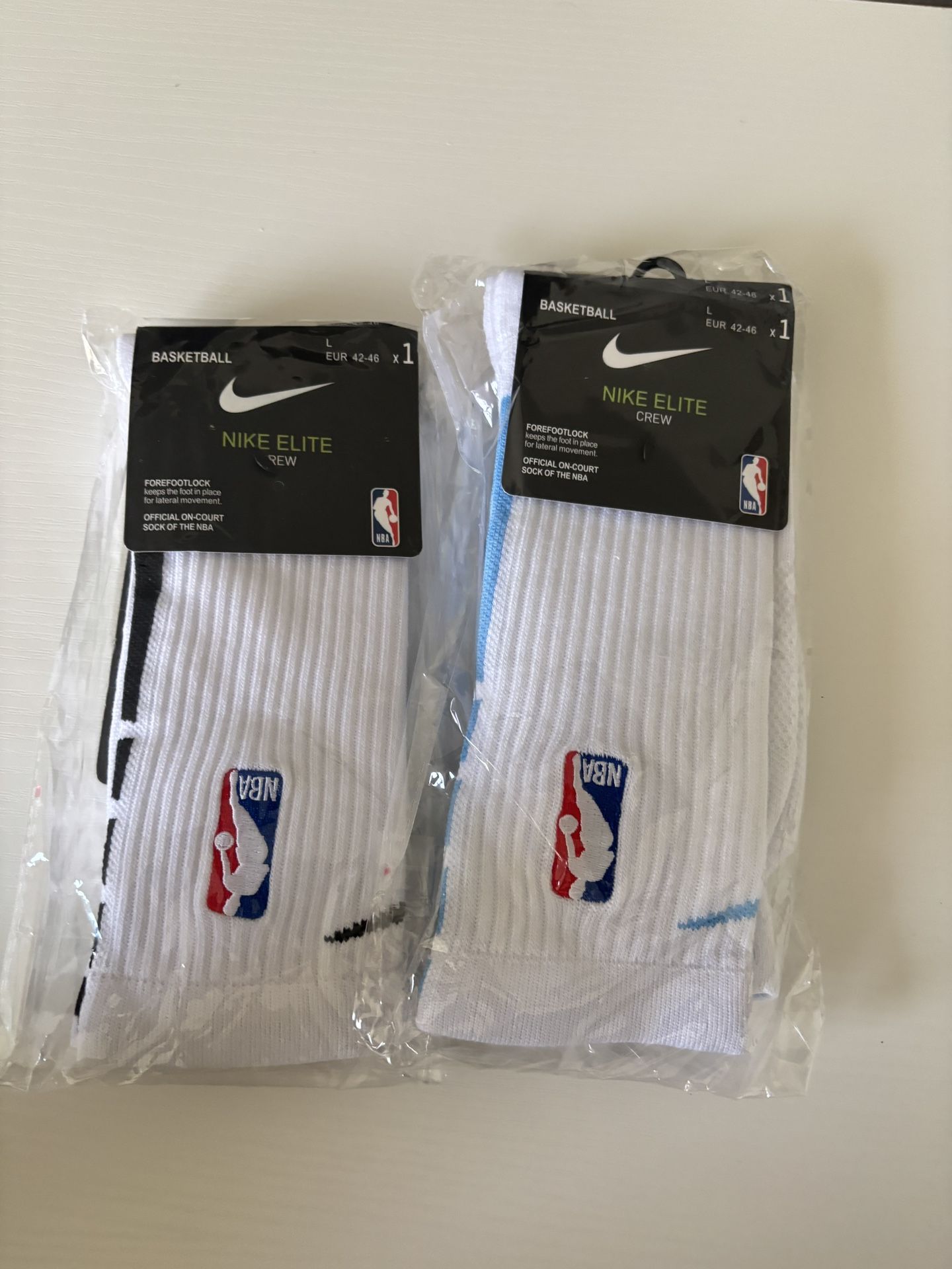2-Pack Nike NBA Elite Socks - Size L - Brand New
