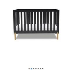 Hendrix 4-in-1 Convertible Crib, Greenguard Gold Certified, Midnight Grey/bronze

