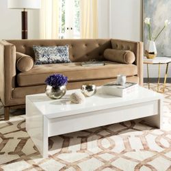 Safavieh Kinsley Lift -Top Coffee Table - White  