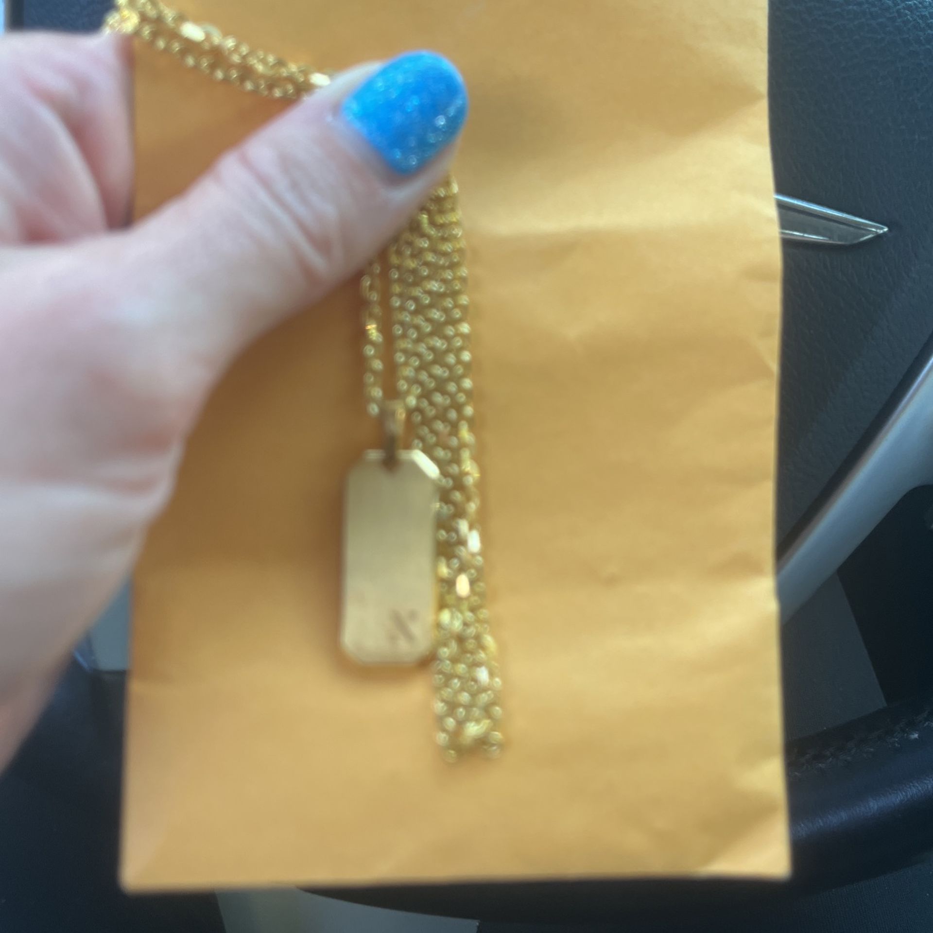 24 K plated Gold pendent & chain