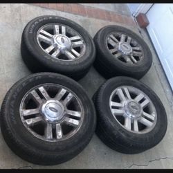 4 X 265/60r18 6x135 6x5.31 Stock Ford F-150 Expedition Wheels Rims With Tires!!