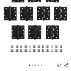 Black Door Hinges,Stainless Steel Hinge,Heavy Duty Exterior Door Hinges 4 inch 10 Pack