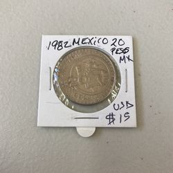 Mexican Collectible Coin 20 Pesos