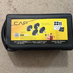 CAP 40LB ADJUSTABLE DUMBBELL SET