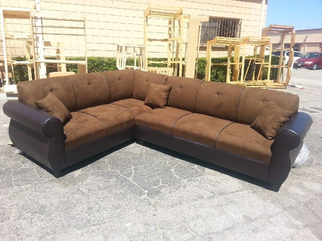 New 7x9ft Brown MICROFIBER SECTIONAL COUCHES for Sale in Ontario, CA