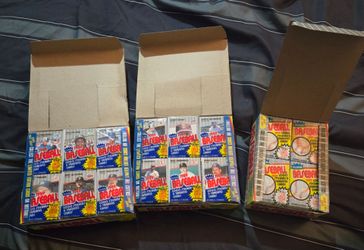 1989 Fleer Baseball Cards, 1 wax box & 2 Cello Boxes