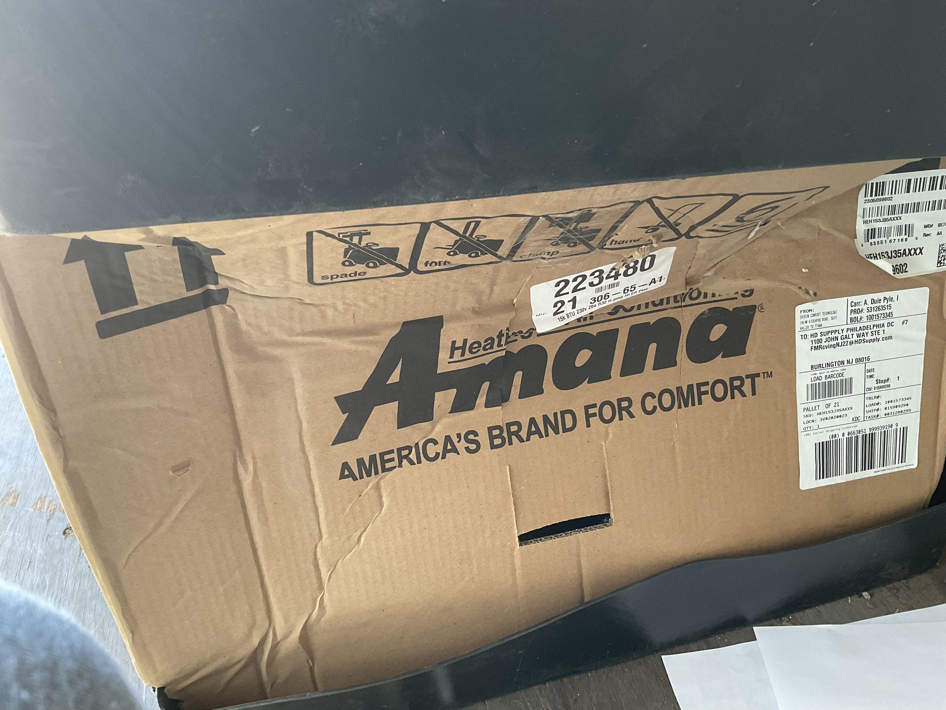 Amana PTAC 15000 BTU HEH153J35AXXX