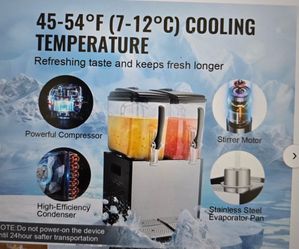VEVOR commercial beverage dispenser - Double tank (2 x 12 L)   Dispensador de bebidas comercial VEVOR – Doble depósito (2 x 12 L)