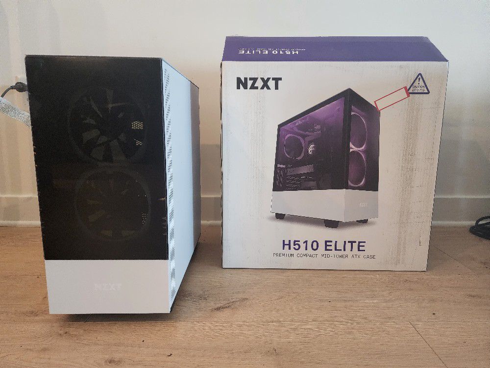 NZXT - H510 Elite Compact ATX Mid-Tower Case with Dual-Tempered Glass - Matte White