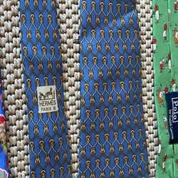 Hermes And Ralph Lauren Tie Collection 