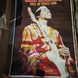 1970 Jimi Hendrix Isle Of Wight Extra Large Concert  Poster