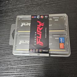 Kingston FURY Beast RGB 32GB (2x16GB) 5600MT/s DDR5 CL36 Desktop Memory | AMD EXPO |