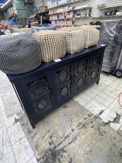 Chic Dark Blue TV Stand Console