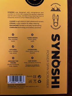 Synoshi Electric Spin Scrubber Power Cleaning Brush for Sale in Sonoma, CA  - OfferUp