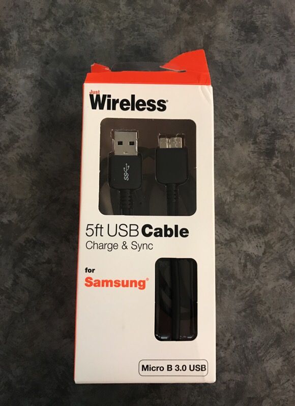 Just wireless 5 ft USB Cable for Samsung GS5