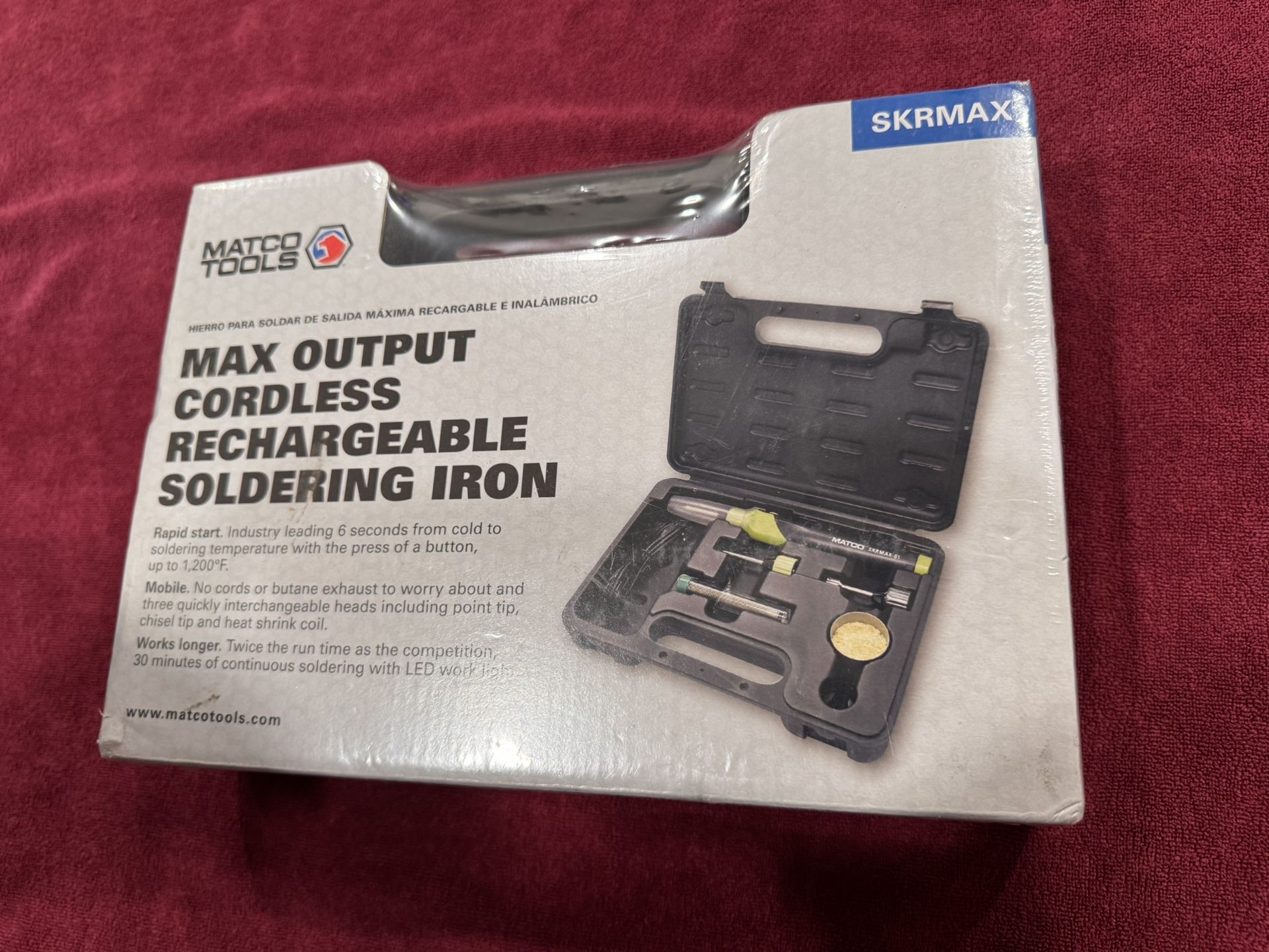 MATCO TOOLS HEAVY-DUTY CORDLESS RECHARGEABLE SOLDERING IRON SKRMAX 