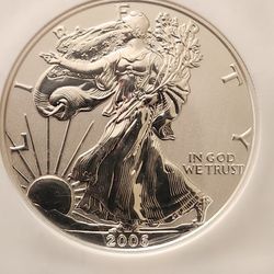 2006 Silver Eagle Reverse Proof NGC PF69