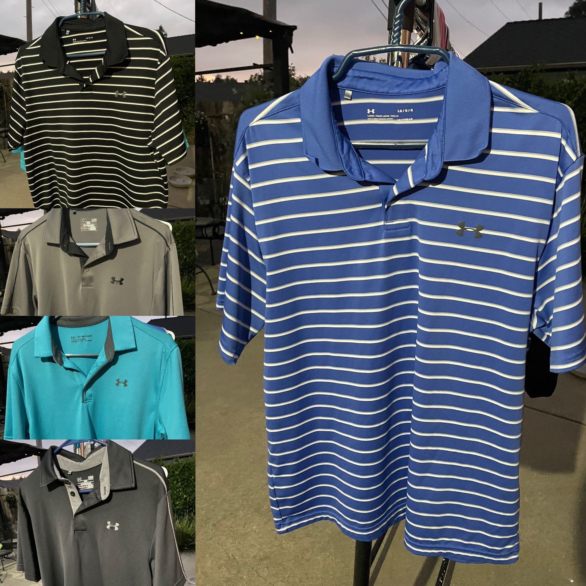 Under Armour Men’s Golf Shirts Size L
