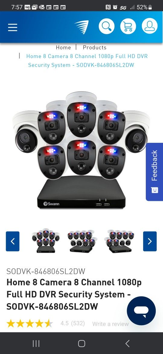 SWANN HOME SECURITY CAMERA SYSTEM COMPLETE 