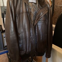 Men’s Leather Coat Medium