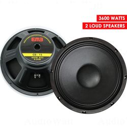 2x EMB CB-15 3600W 15" 8-Ohm Replacement Speakers for JBL,Yamaha,Cerwin,Peavey