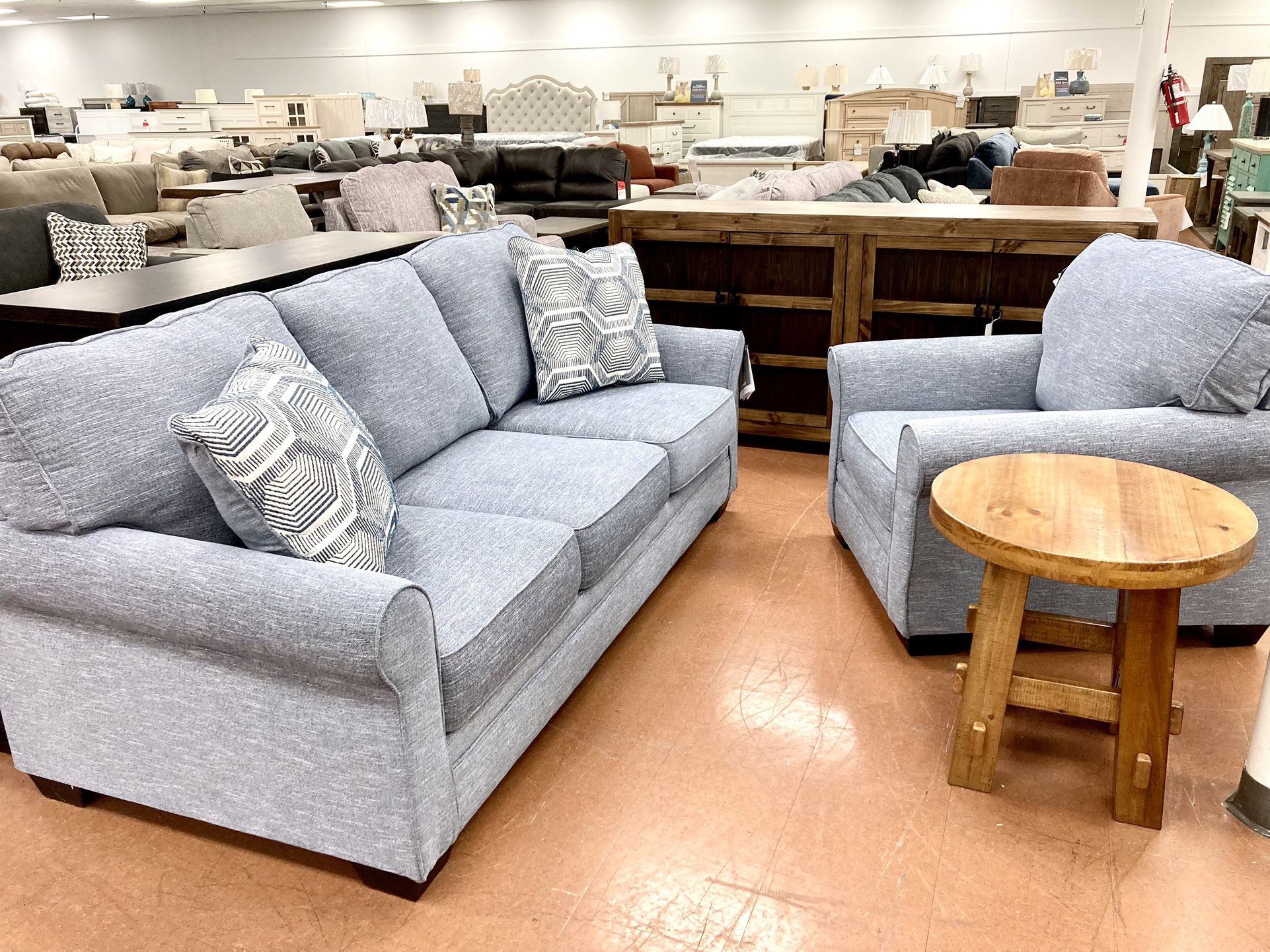 New 88” Blue Sofa — PERFORMANCE FABRIC