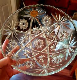 Vintage Anchor Hocking Prescut Glass Bowl