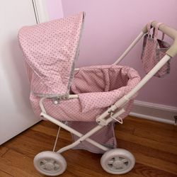 Stroller For Dolls Girls Kids Pink Gray