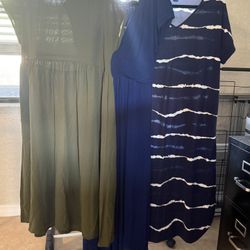 Women’s Short Sleeve Maxi Dresses (Large)