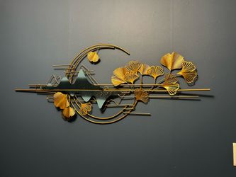 Modern Gold Abstract Metal Wall Decor