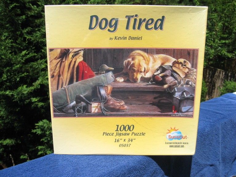 "Dog Tired" 1000 Piece Jigsaw Puzzle By SunsOut~New & Factory Sealed!